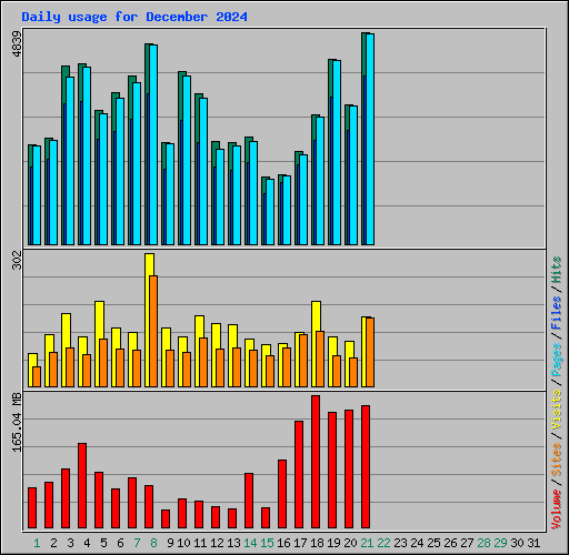 Daily usage for December 2024