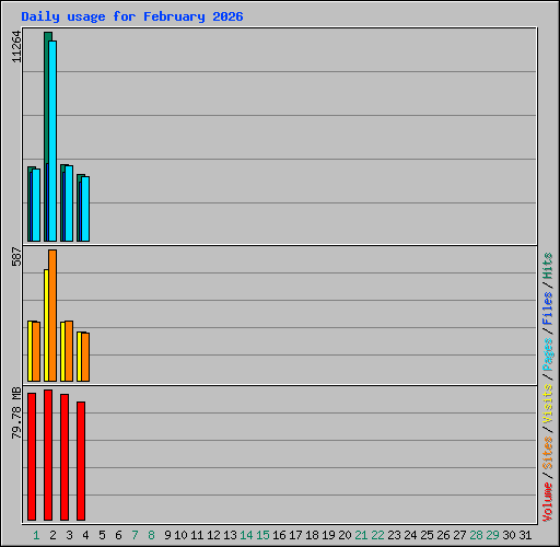 Daily usage for February 2026