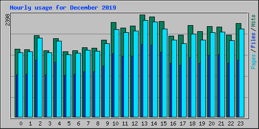 Hourly usage for December 2019