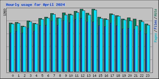 Hourly usage for April 2024