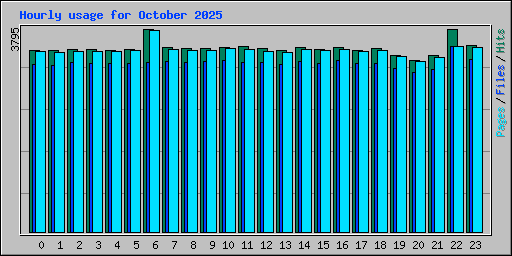 Hourly usage for October 2025