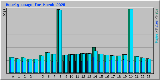 Hourly usage for March 2026