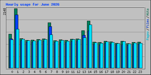 Hourly usage for June 2026