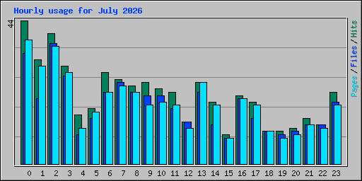 Hourly usage for July 2026