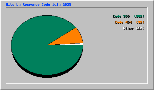 Hits by Response Code July 2025