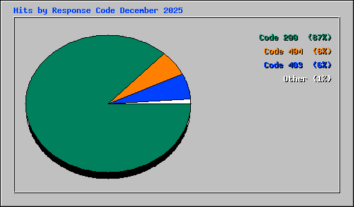 Hits by Response Code December 2025