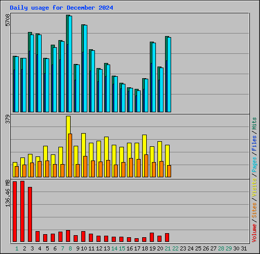 Daily usage for December 2024