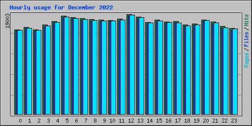 Hourly usage for December 2022