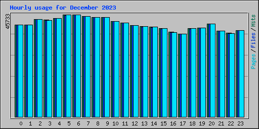 Hourly usage for December 2023