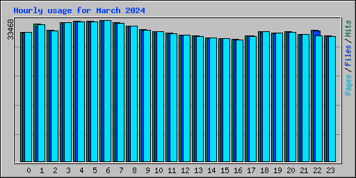 Hourly usage for March 2024