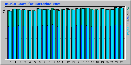 Hourly usage for September 2025