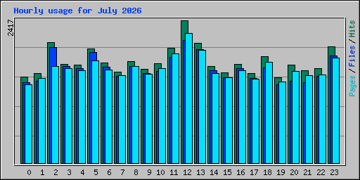 Hourly usage for July 2026