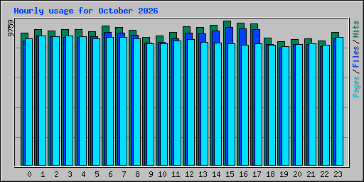 Hourly usage for October 2026