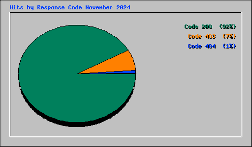 Hits by Response Code November 2024