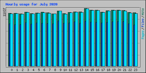 Hourly usage for July 2020