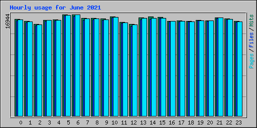Hourly usage for June 2021