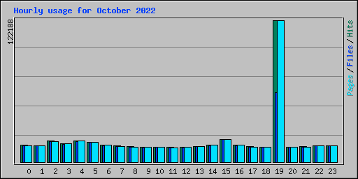 Hourly usage for October 2022