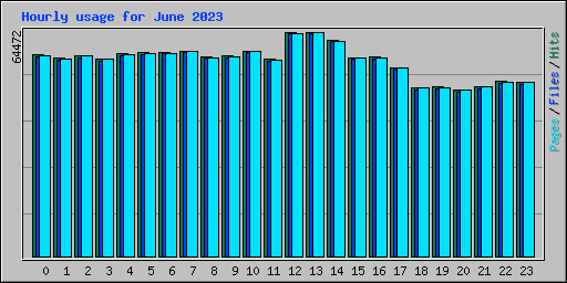 Hourly usage for June 2023