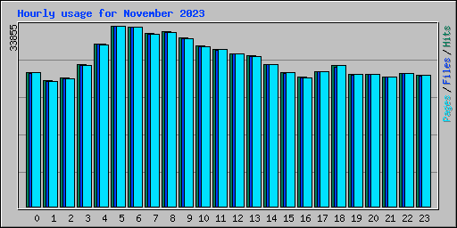 Hourly usage for November 2023