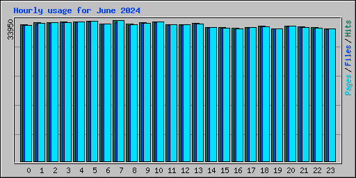 Hourly usage for June 2024