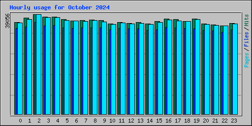 Hourly usage for October 2024