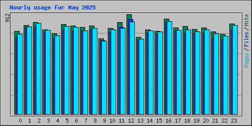 Hourly usage for May 2025