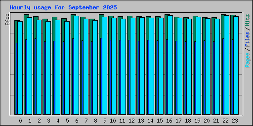 Hourly usage for September 2025