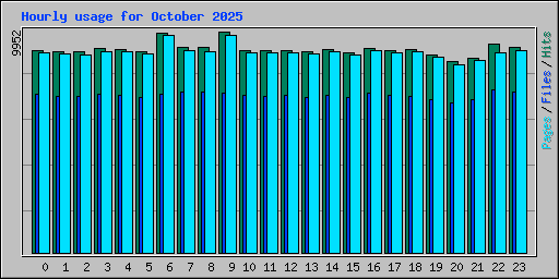 Hourly usage for October 2025