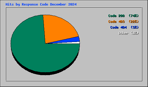 Hits by Response Code December 2024